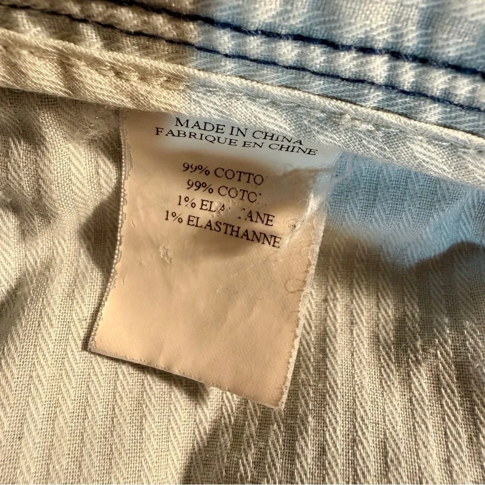 Theory ‘Laurice / Bretagne’ Blue & White Railroad Stripe Skinny Jeans Size 10